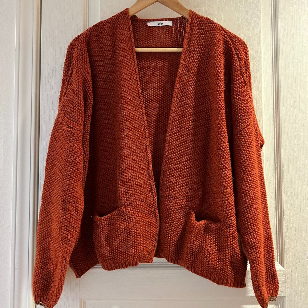 An'ge Open Front Sweater Cardigan (French Brand) - Size S/M Equivalent